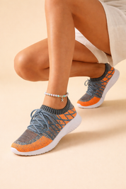 Women's Lightweight Slip-On Sneakers Comfortable Knit Fabric 0