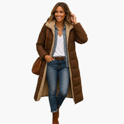 Women's Long Quilted Coat with Hood - Stylish Winter Coats for Women, Warm Outerwear for Cold Weather 5