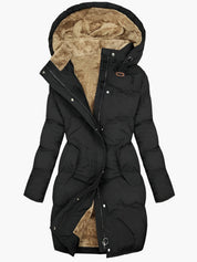 Women's Long Quilted Hooded Winter Coat - Stylish Winter Coats for Cold Weather 1