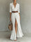 Women's Maxi Dress - Boho Summer Shirt Dress with Waist Belt & Button Placket for Effortless Style 0