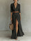 Women's Maxi Dress - Boho Summer Shirt Dress with Waist Belt & Button Placket for Effortless Style 3