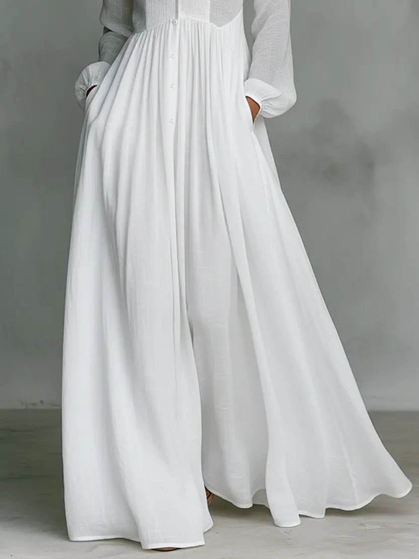 Women's Maxi Dress - Elegant Stand-Up Collar Summer Dress for Formal and Casual Occasions 5