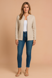 Women's Modern Blazer Stylish Zipper Design High-Quality Fabric 1