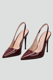 Women's Orthopedic Arch Support Leather Pointed Toe Stiletto Sandals 1