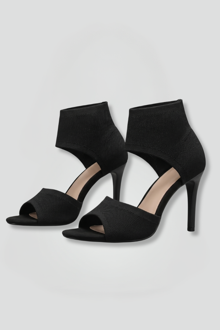 Women's Orthopedic Arch Support Leather Sandals with Slip-On Design and Stiletto Heel 1