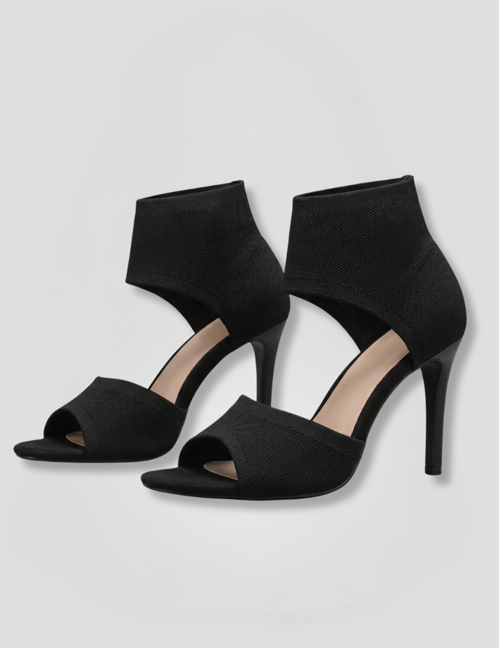 Women's Orthopedic Arch Support Leather Sandals with Slip-On Design and Stiletto Heel 1