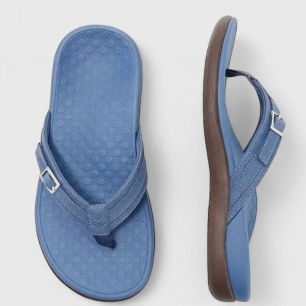 Women's Orthopedic Flip-Flop Sandals with Adjustable Buckle and Arch Support for Summer 1