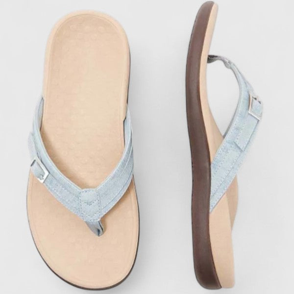 Women's Orthopedic Flip-Flop Sandals with Adjustable Buckle and Arch Support for Summer 7