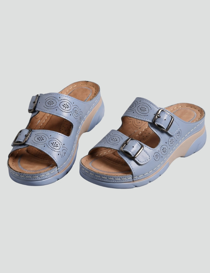 Women's Orthopedic Leather Sandals with Adjustable Strap and Arch Support 1