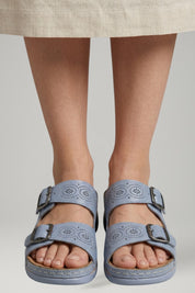 Women's Orthopedic Leather Sandals with Adjustable Strap and Arch Support 2