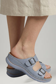 Women's Orthopedic Leather Sandals with Adjustable Strap and Arch Support 4