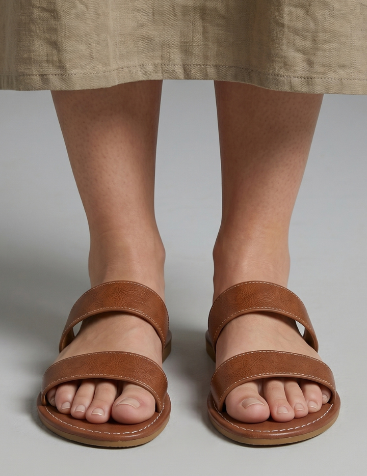 Women's Orthopedic Leather Sandals with Arch Support and Open Toe Design 0