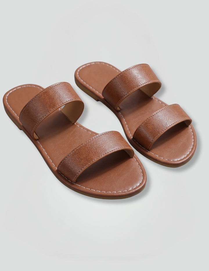 Women's Orthopedic Leather Sandals with Arch Support and Open Toe Design 1