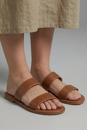 Women's Orthopedic Leather Sandals with Arch Support and Open Toe Design 3