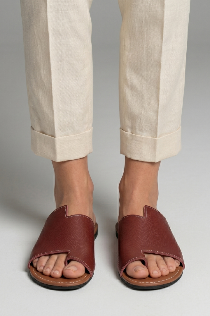 Women's Orthopedic Leather Sandals with Arch Support and Open Toe Slip-On Design 0