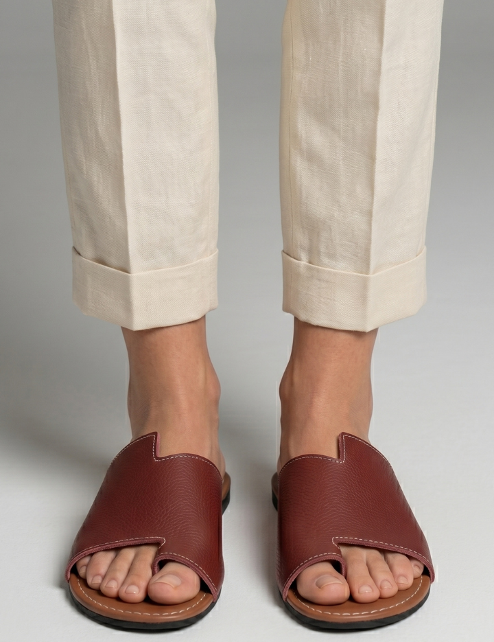 Women's Orthopedic Leather Sandals with Arch Support and Open Toe Slip-On Design 0