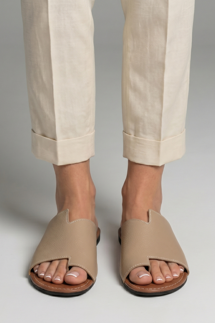 Women's Orthopedic Leather Sandals with Arch Support and Open Toe Slip-On Design 7