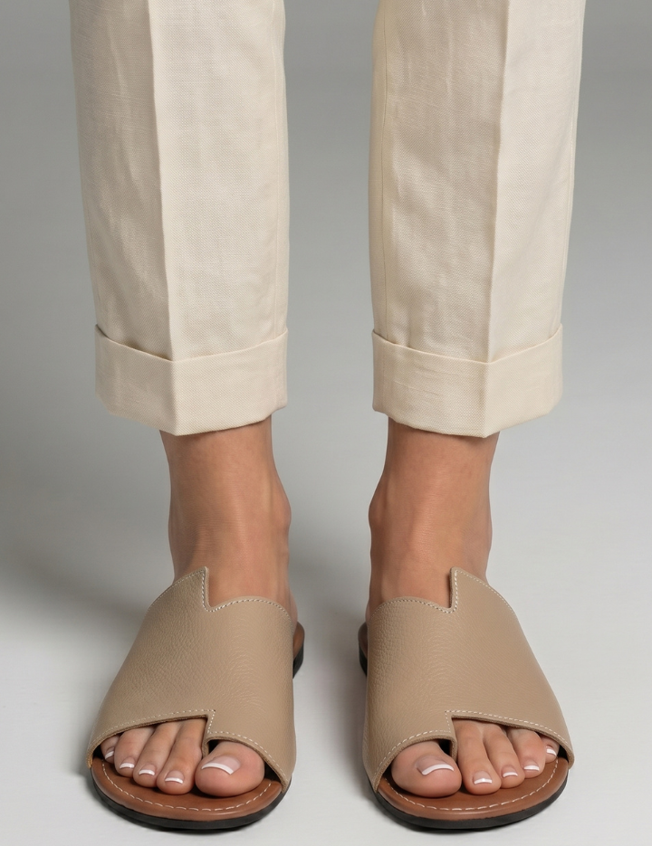 Women's Orthopedic Leather Sandals with Arch Support and Open Toe Slip-On Design 7