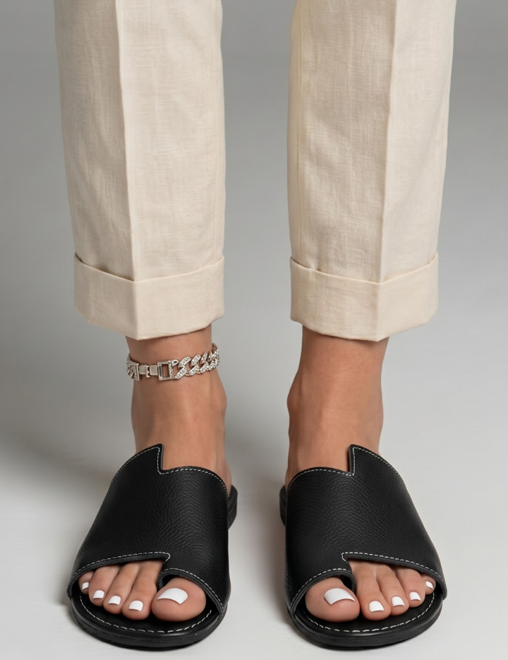 Women's Orthopedic Leather Sandals with Arch Support and Open Toe Slip-On Design 8
