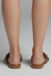 Women's Orthopedic Sandals with Arch Support and Criss Cross Straps Slip On Design 3
