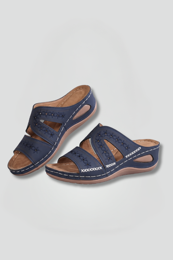 Women's Orthopedic Sandals with Arch Support and Cutout Upper Straps for Everyday Comfort 1