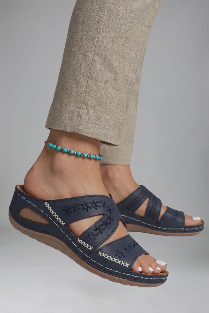 Women's Orthopedic Sandals with Arch Support and Cutout Upper Straps for Everyday Comfort 4