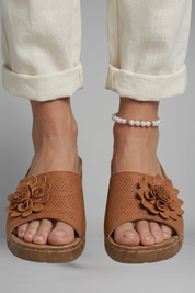 Women's Orthopedic Sandals with Arch Support and Floral Applique for Summer 8