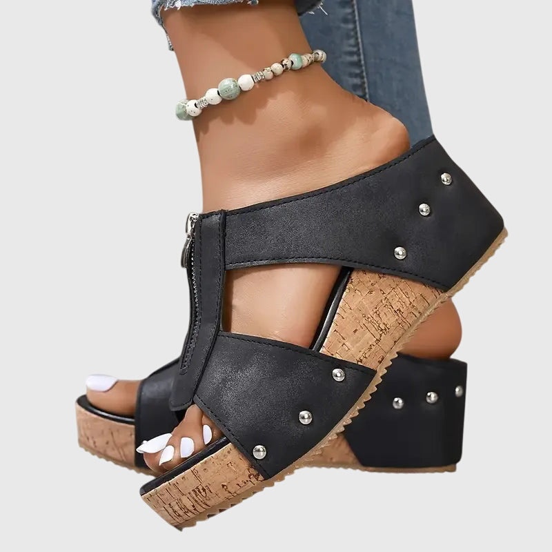 Women's Orthopedic Sandals with Arch Support and Front Zip Closure for Summer Comfort 3