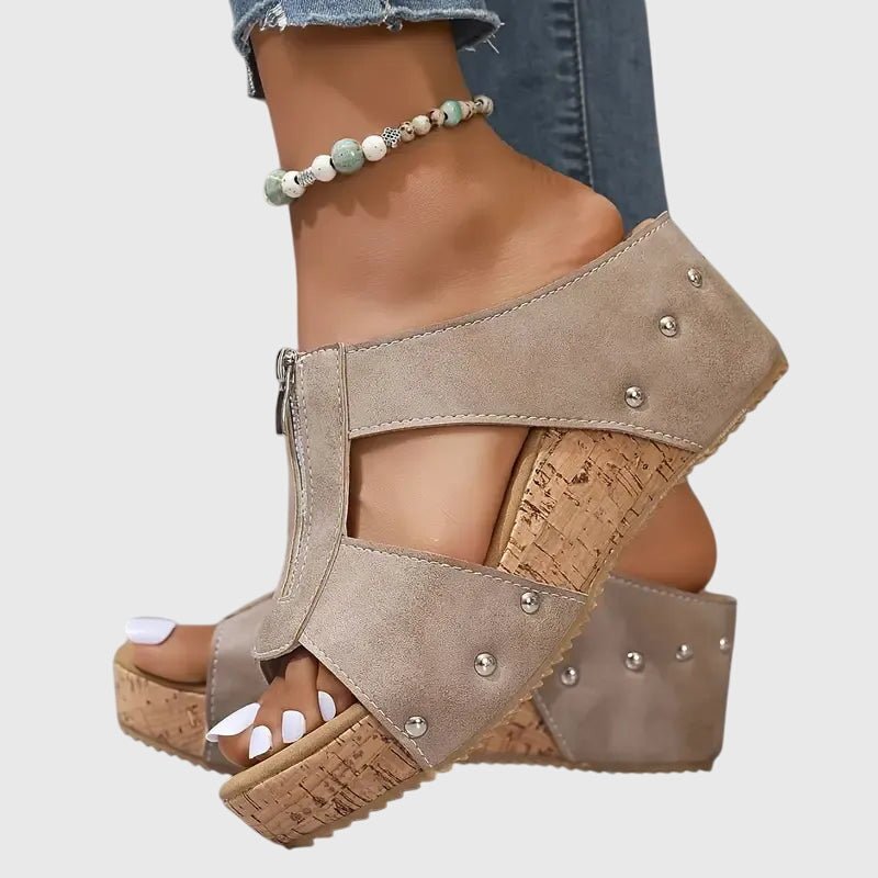 Women's Orthopedic Sandals with Arch Support and Front Zip Closure for Summer Comfort 5