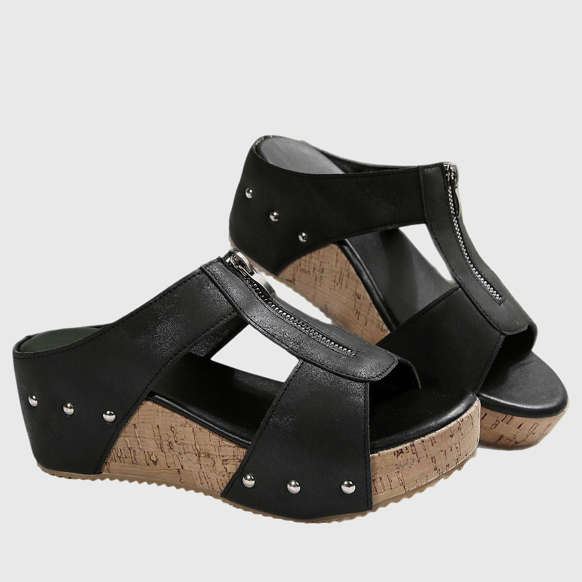Women's Orthopedic Sandals with Arch Support and Front Zip Closure for Summer Comfort 6