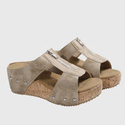 Women's Orthopedic Sandals with Arch Support and Front Zip Closure for Summer Comfort 7