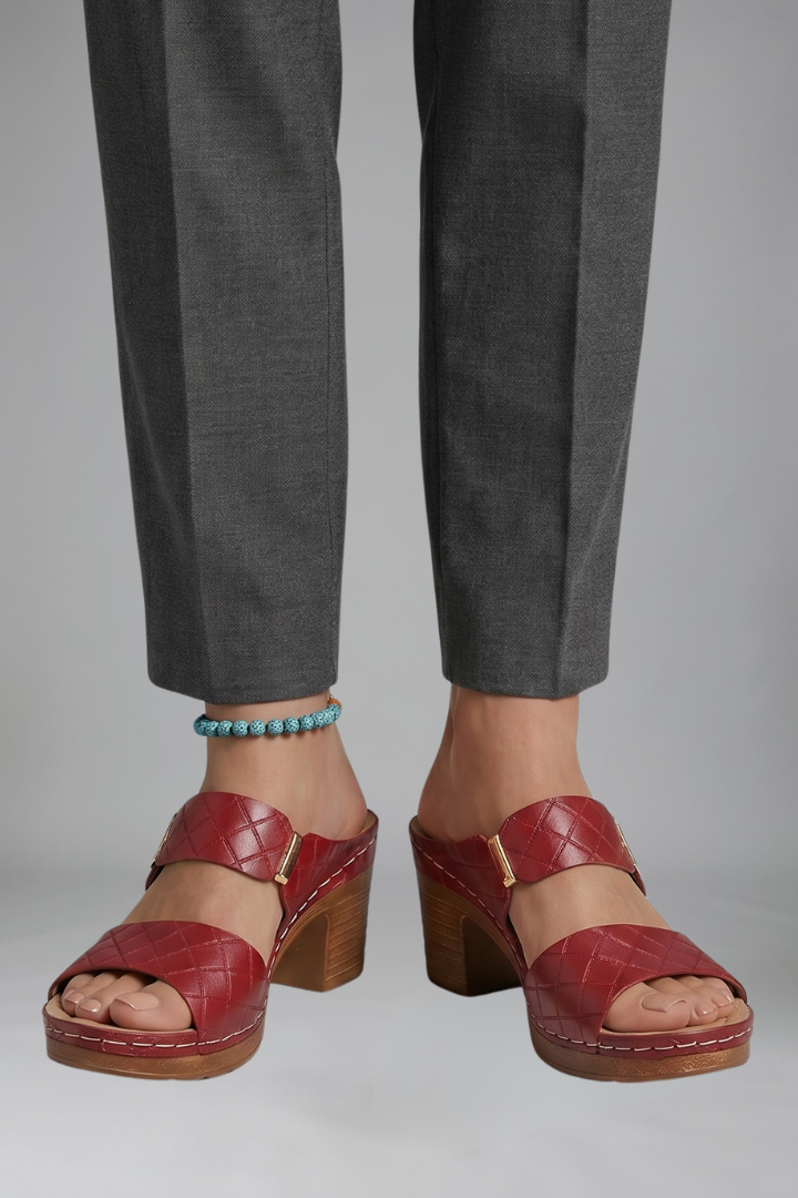 Women's Orthopedic Sandals with Arch Support and Mid Block Heel for Comfortable Everyday Wear 8