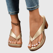 Women's Orthopedic Sandals with Arch Support and Mid Heel for Summer Comfort 1