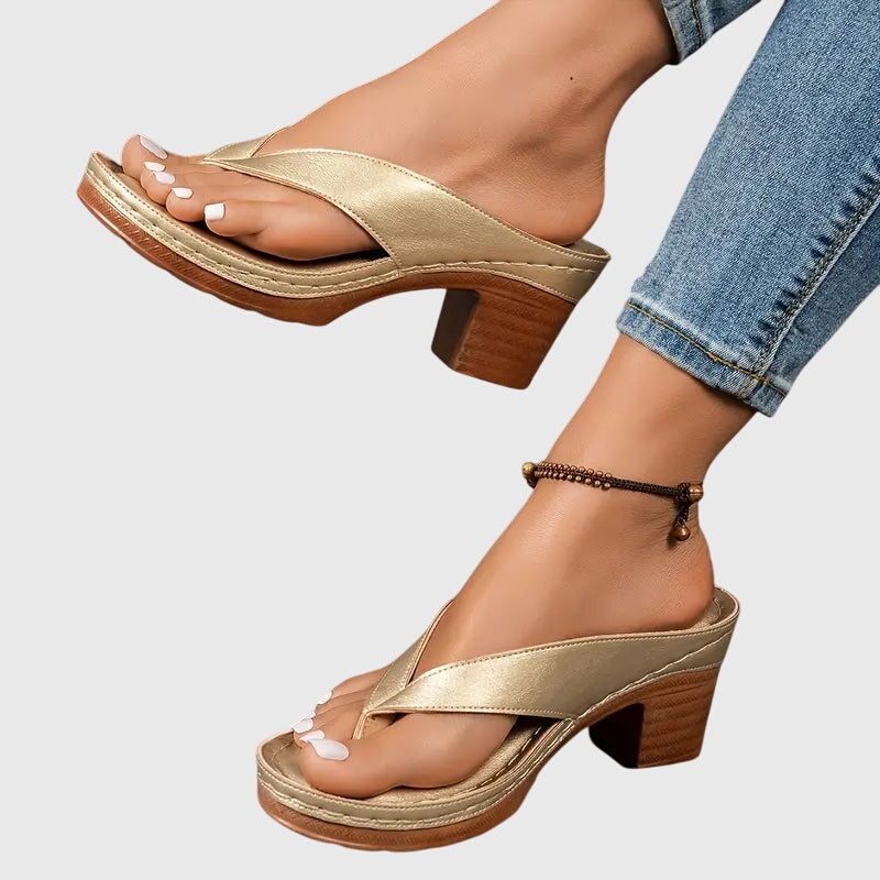 Women's Orthopedic Sandals with Arch Support and Mid Heel for Summer Comfort 3