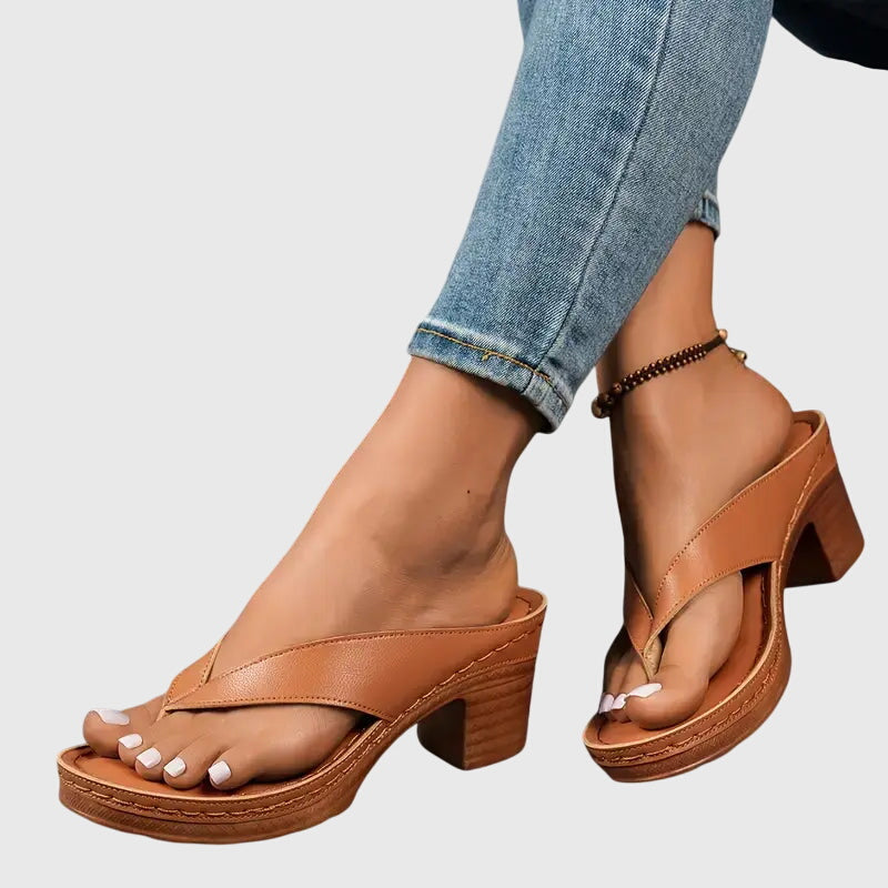 Women's Orthopedic Sandals with Arch Support and Mid Heel for Summer Comfort 6