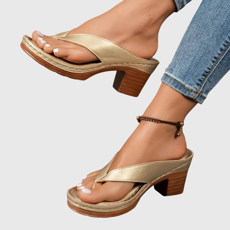 Women's Orthopedic Sandals with Arch Support and Mid Heel for Summer Comfort 7