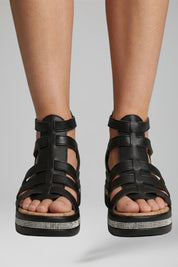 Women's Orthopedic Sandals with Rhinestone Detail and Adjustable Arch Support Straps 0
