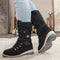 Women's Orthopedic Snow Boots with Arch Support Lace-Up and Buckle Platform Sole 0