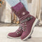 Women's Orthopedic Snow Boots with Arch Support Lace-Up and Buckle Platform Sole 4