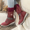 Women's Orthopedic Snow Boots with Arch Support Lace-Up and Buckle Platform Sole 6