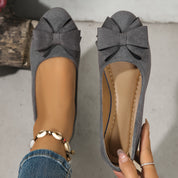 Women's Orthopedic Wedge Ballet Flats with Bow Detail 10