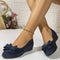 Women's Orthopedic Wedge Ballet Flats with Bow Detail 4