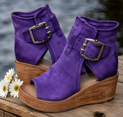Women's Orthopedic Wedge Sandals with Adjustable Buckle and Arch Support 0