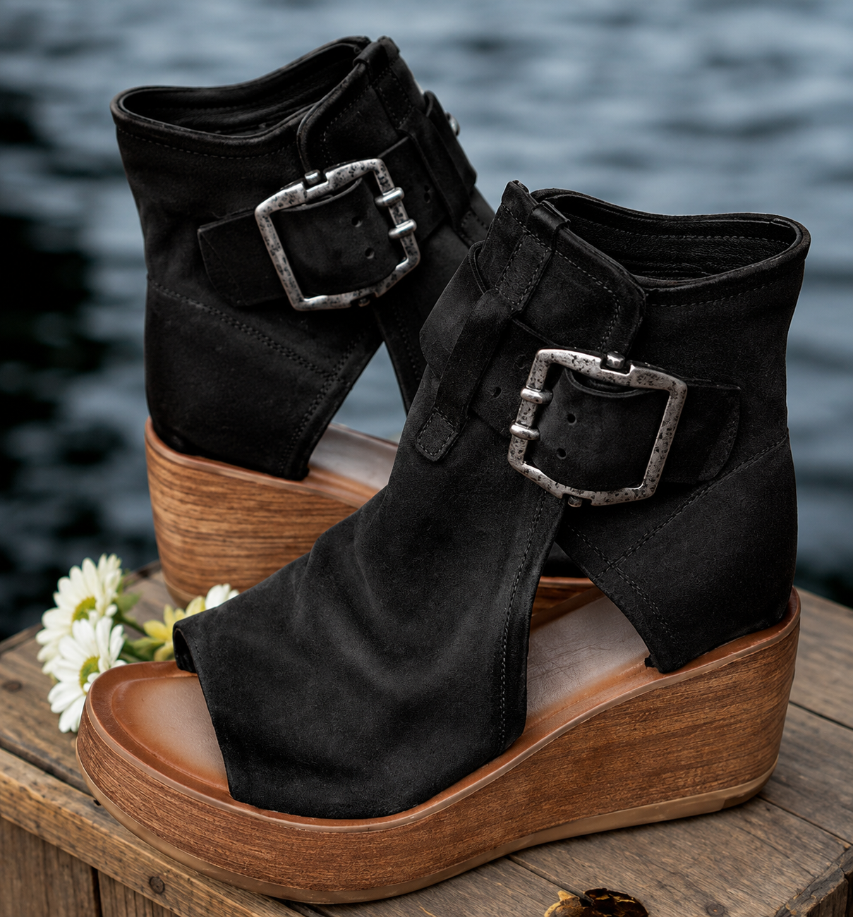 Women's Orthopedic Wedge Sandals with Adjustable Buckle and Arch Support 2
