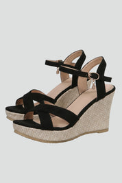 Women's Orthopedic Wedge Sandals with Arch Support and Buckle Strap 1