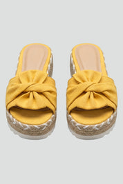 Women's Orthopedic Wedge Sandals with Arch Support and Woven Bow Detail 1