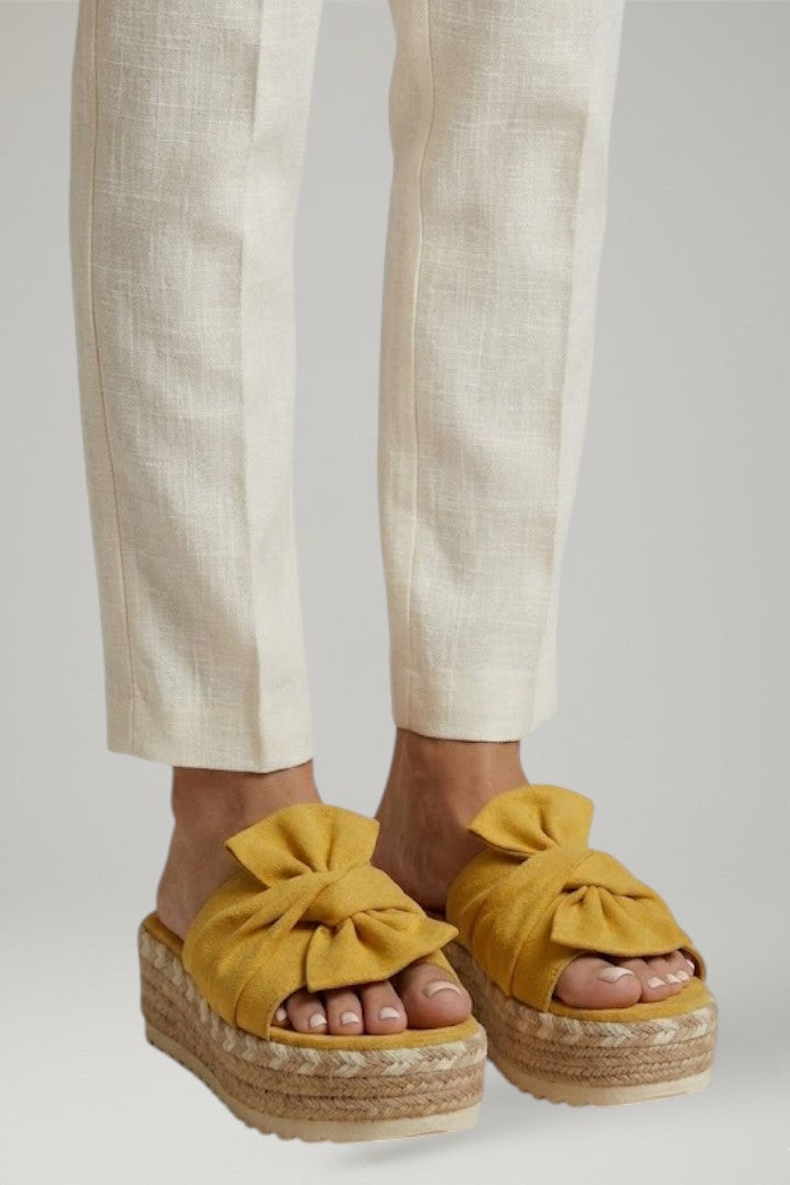 Women's Orthopedic Wedge Sandals with Arch Support and Woven Bow Detail 4