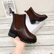 Women's Orthopedic Work Boots Ankle Slip On with Arch Support Platform Sole 2