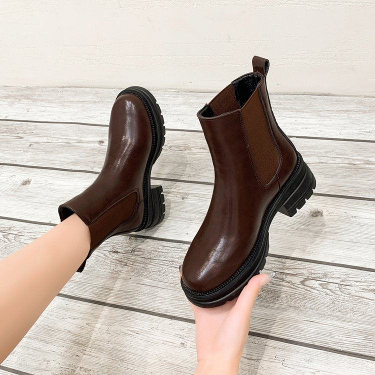 Women's Orthopedic Work Boots Ankle Slip On with Arch Support Platform Sole 3