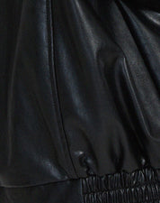 Women's Oversized Leather Jacket - Stylish Bomber Coat for Effortless Modern Looks 8